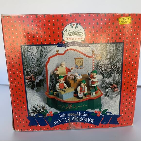 Vintage Animated Musical Santa's Workshop - Picture 3 of 15
